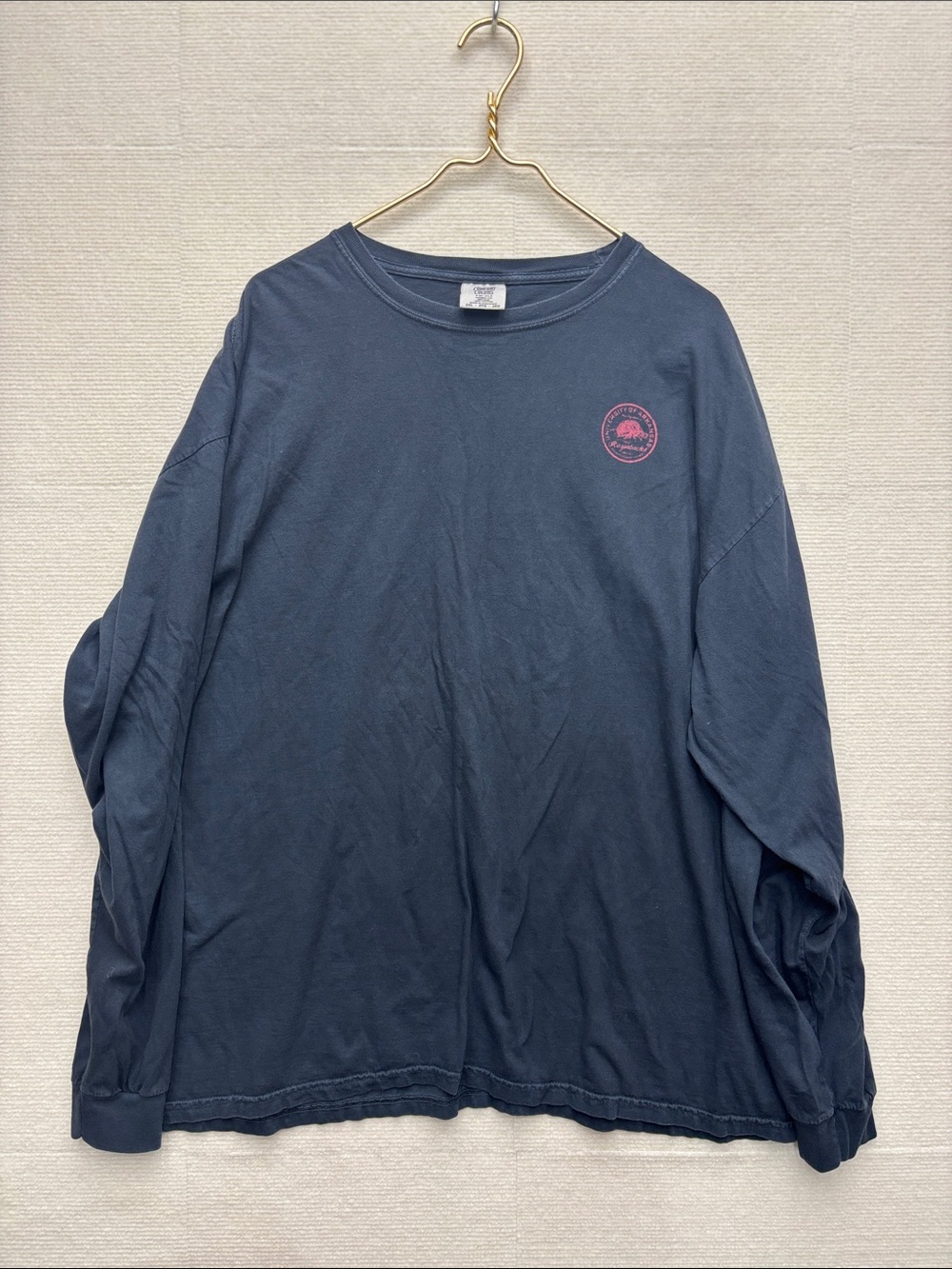 Men's Long-Sleeve Crew Neck Shirt in  black Arkansas razorbacks 2XL